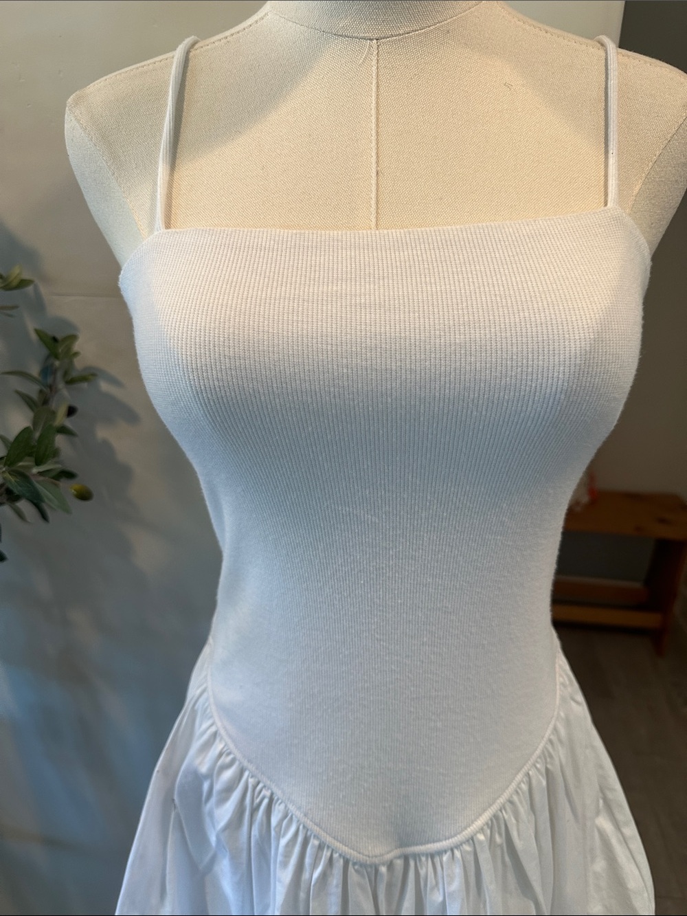 BP. Nordstrom Drop Waist White Bubble Dress - Picture 7 of 10